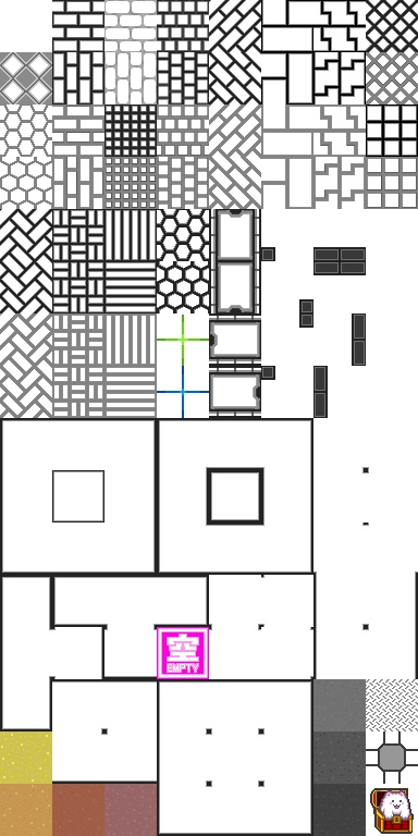 RPGツクールマップ素材【床・壁パターン】