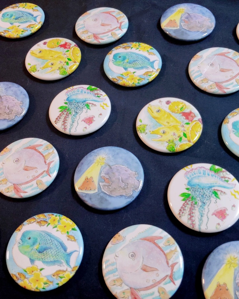 海のいきもの缶マグネット