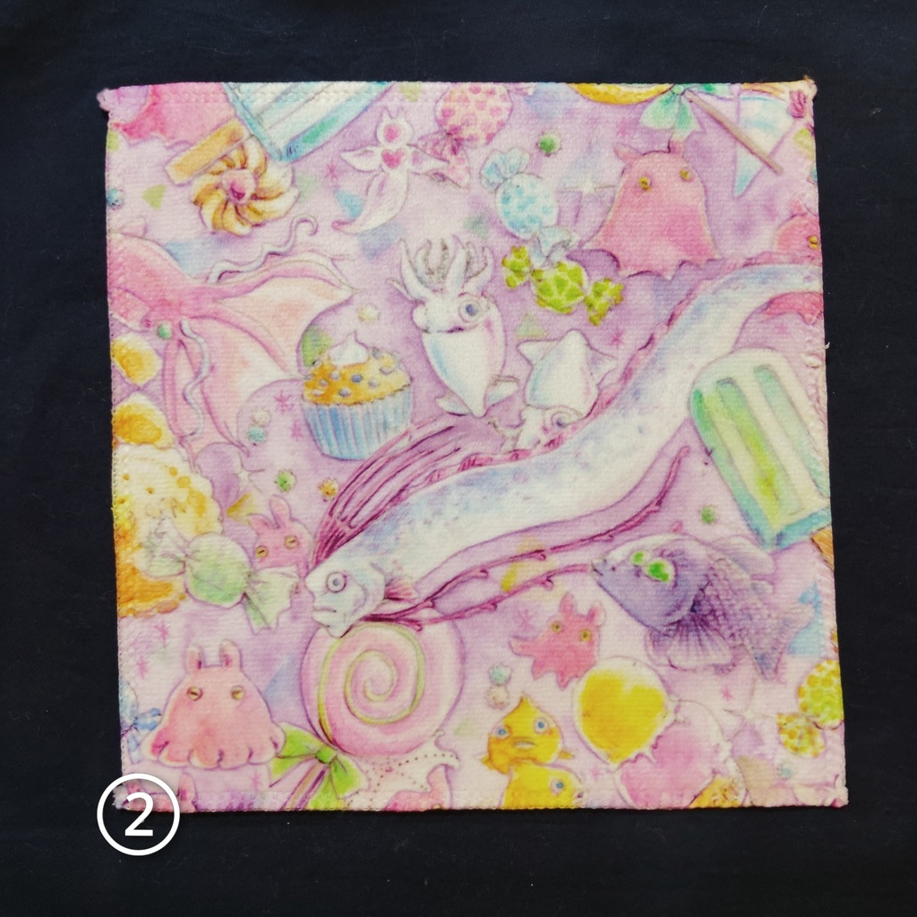 海のいきものハンドタオル