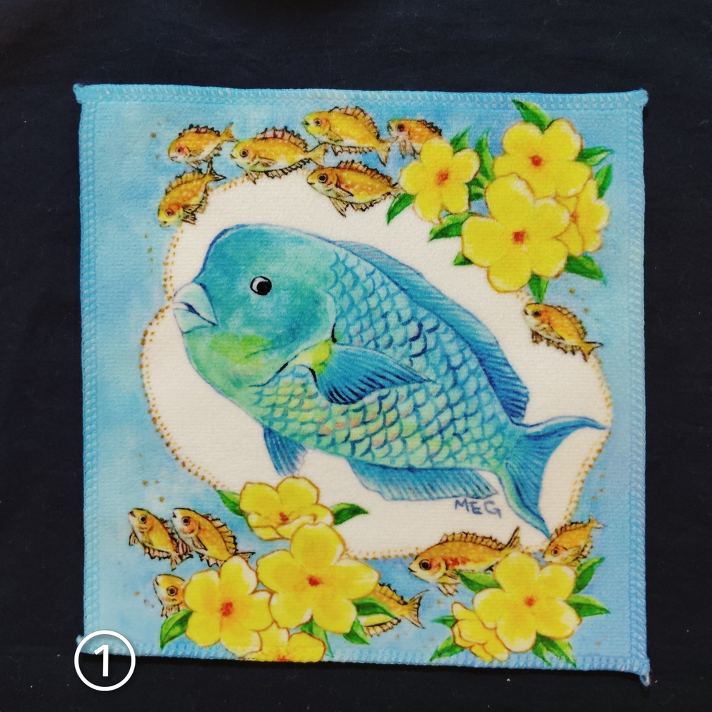 海のいきものハンドタオル