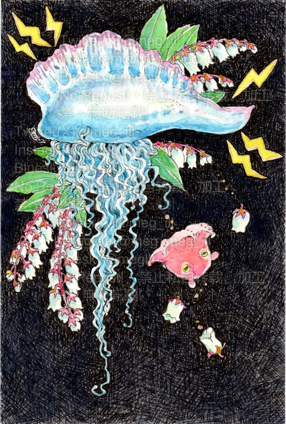 額装原画「ドクドクビリビリ」