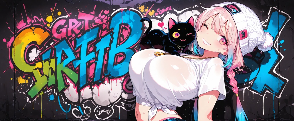Graffiti Girl | ツートンカラーマグカップ01