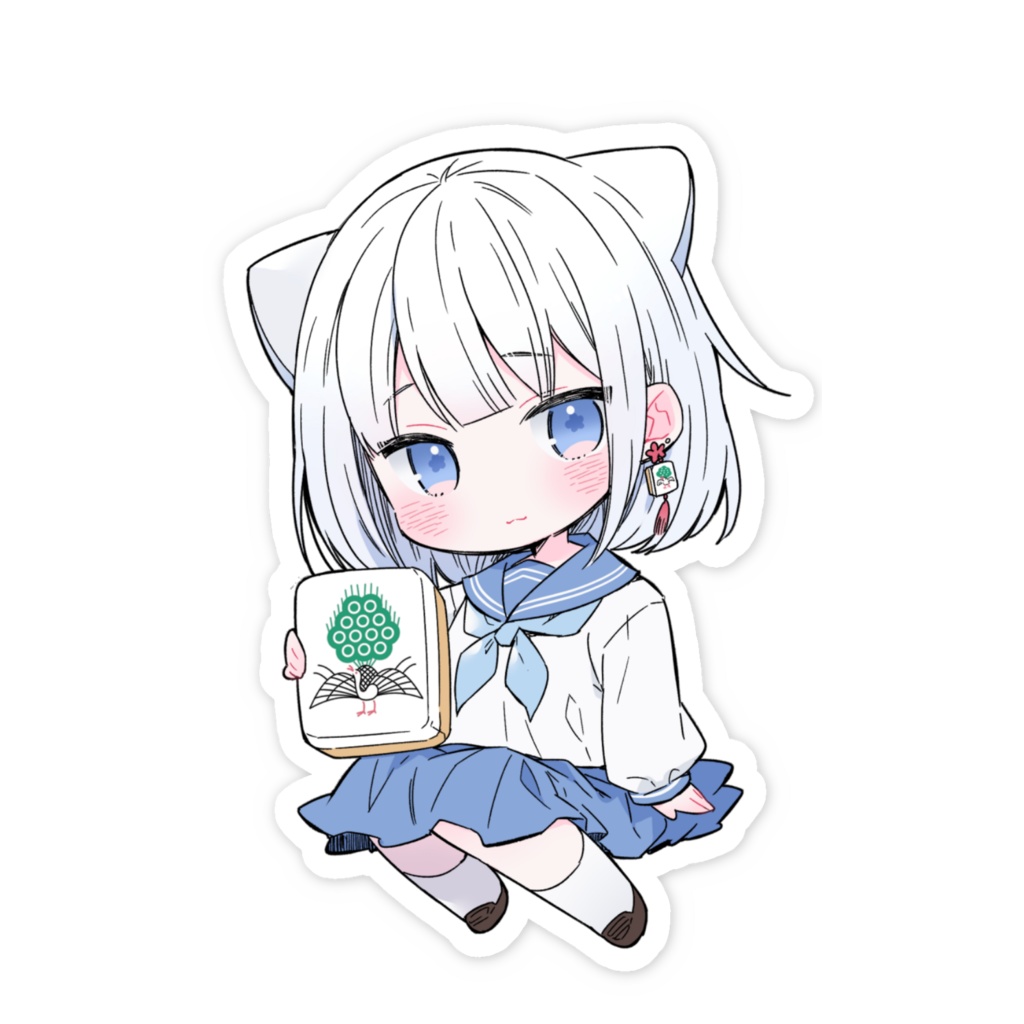 【麻雀Ver.】ぺるしあステッカー