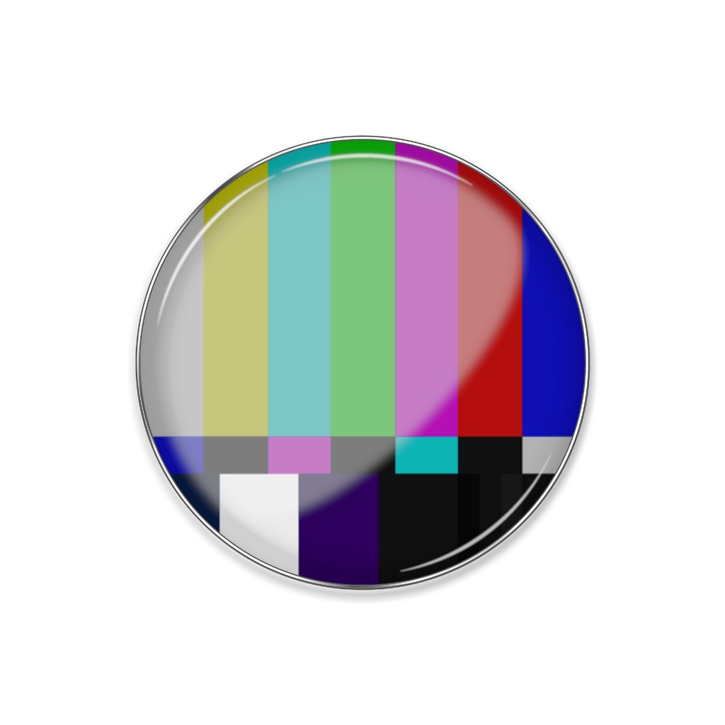 カラーバーピンバッジ(SMPTE)