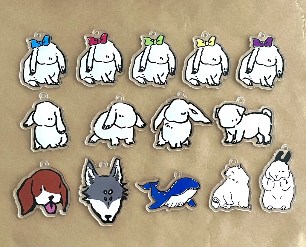 うさぎアクリルキーホルダー