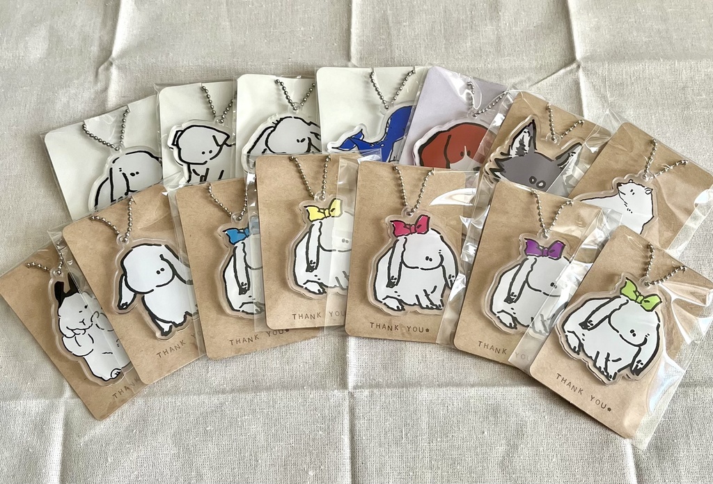 うさぎアクリルキーホルダー