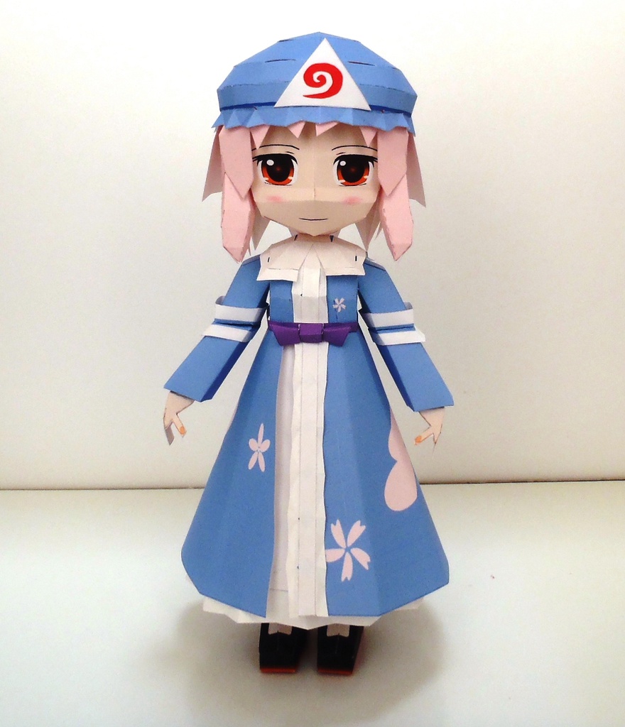 のび式ペーパークラフト　西行寺幽々子