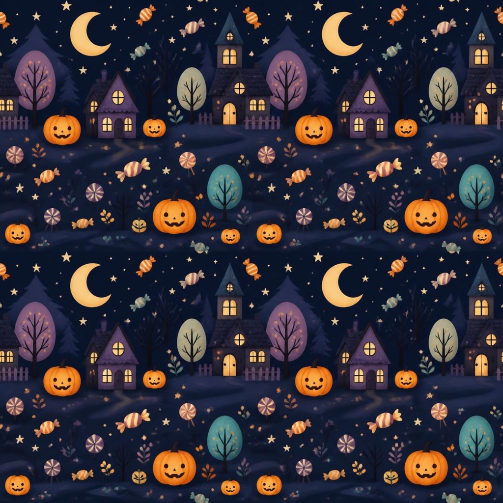 ハロウィン デジタルペーパー11柄セット|Cozy Classic Halloween|背景素材・ラッピングペーパー