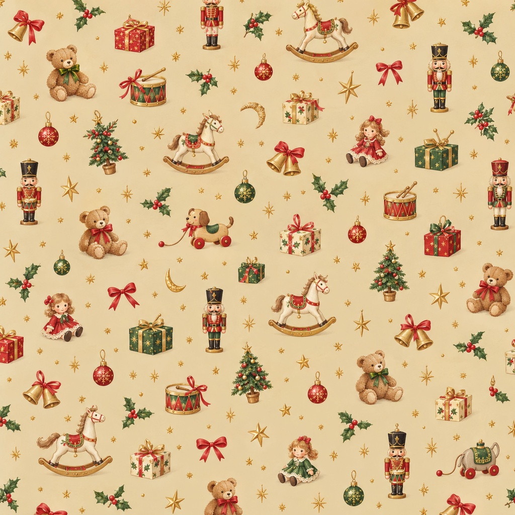 【全13枚】Cute Christmas デジタルペーパー|サンタ・トナカイ・クリスマス柄|3600px JPG|rosado