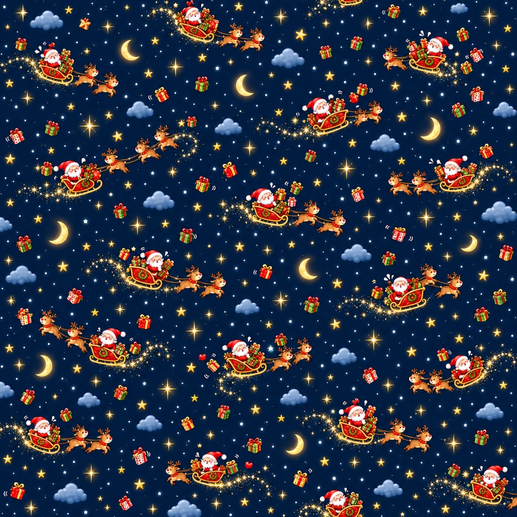 【全13枚】Cute Christmas デジタルペーパー|サンタ・トナカイ・クリスマス柄|3600px JPG|rosado