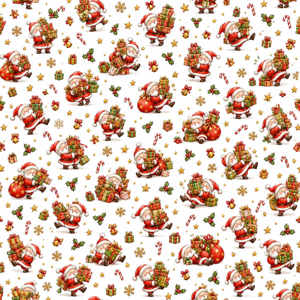 【全13枚】Cute Christmas デジタルペーパー|サンタ・トナカイ・クリスマス柄|3600px JPG|rosado