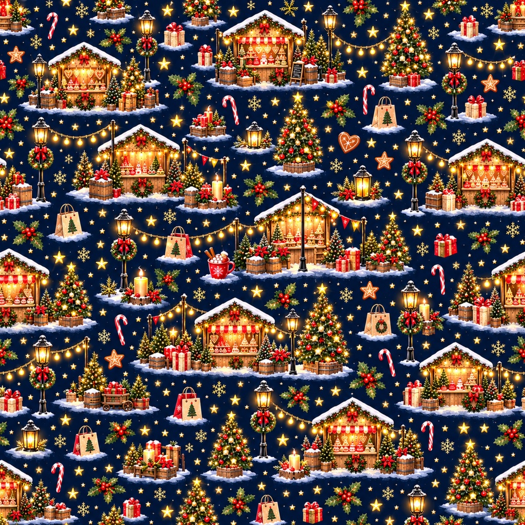 【全13枚】Cute Christmas デジタルペーパー|サンタ・トナカイ・クリスマス柄|3600px JPG|rosado