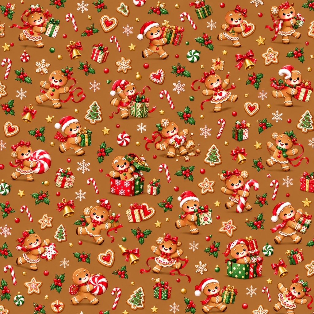 【全13枚】Cute Christmas デジタルペーパー|サンタ・トナカイ・クリスマス柄|3600px JPG|rosado