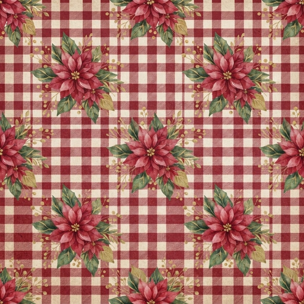 真紅のアンティーククリスマス|ヴィンテージデジタルペーパー12枚セット