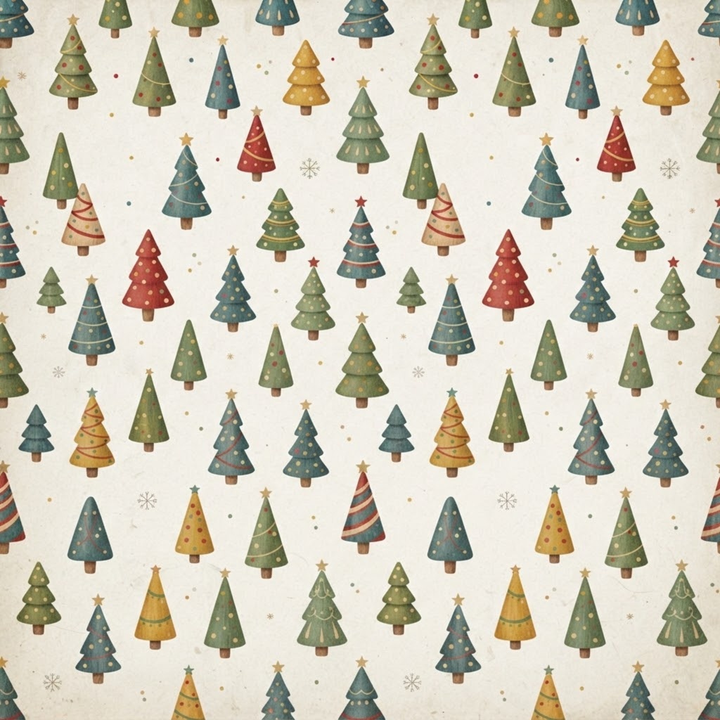 ヴィンテージクリスマス デジタルペーパー12枚セット|アンティーク調・3600×3600 JPG