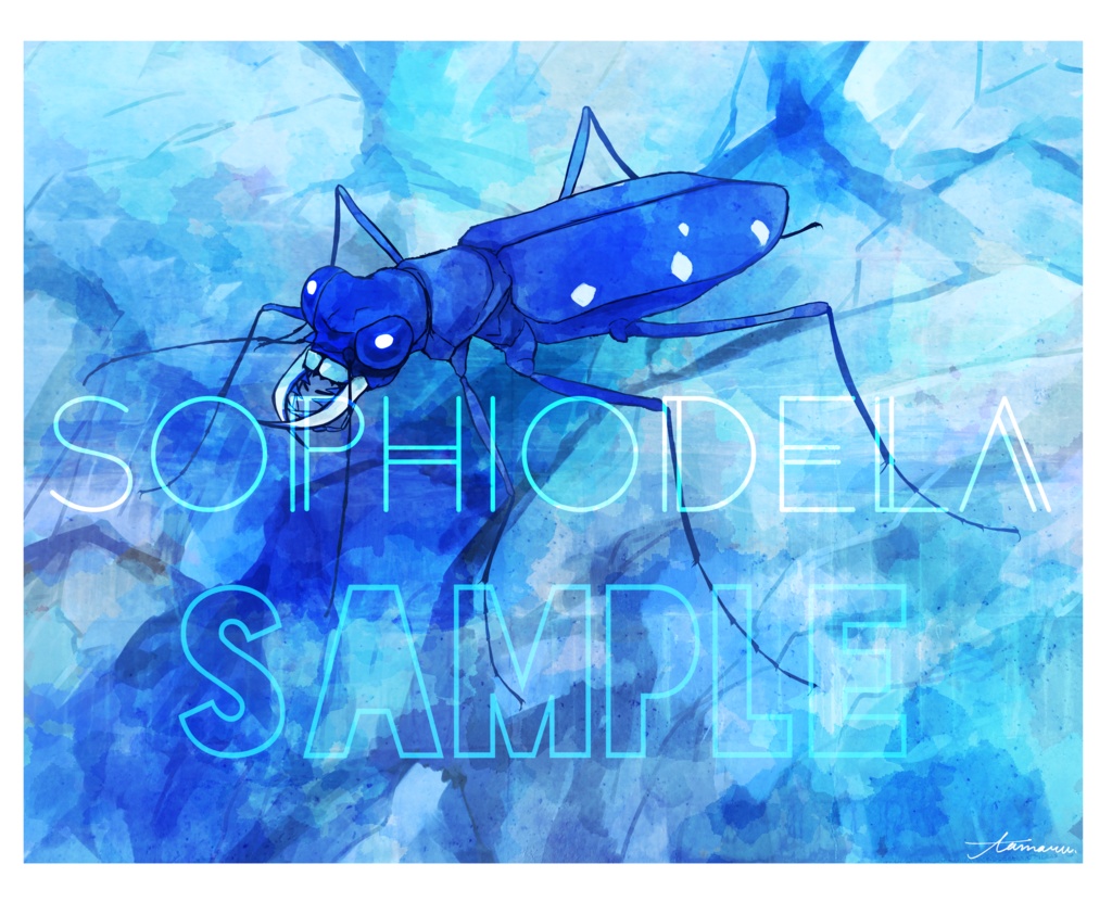 青のハンミョウ Tシャツ