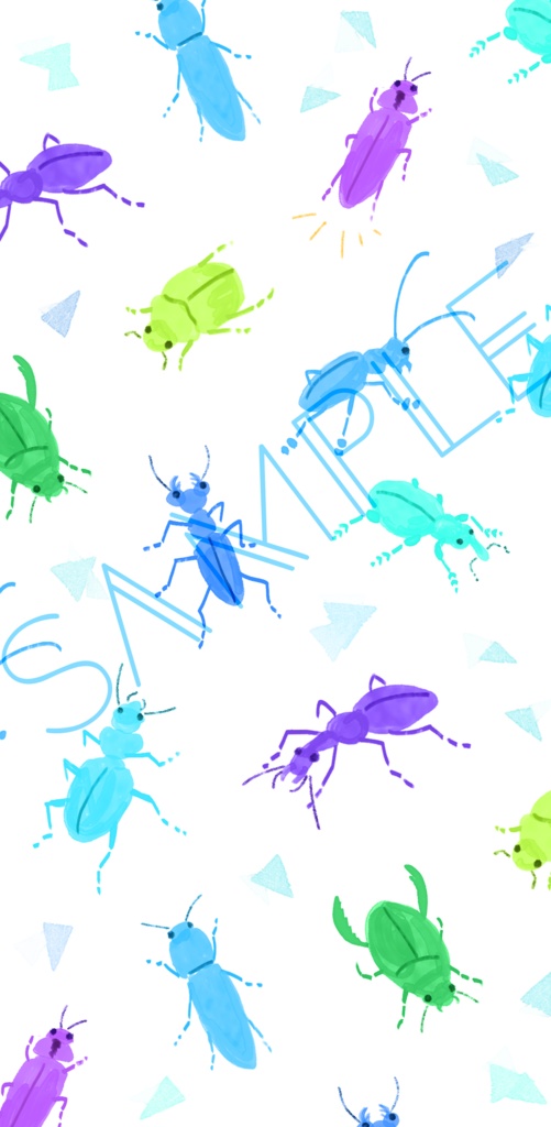 昆虫マーチ(両面) ポーチ