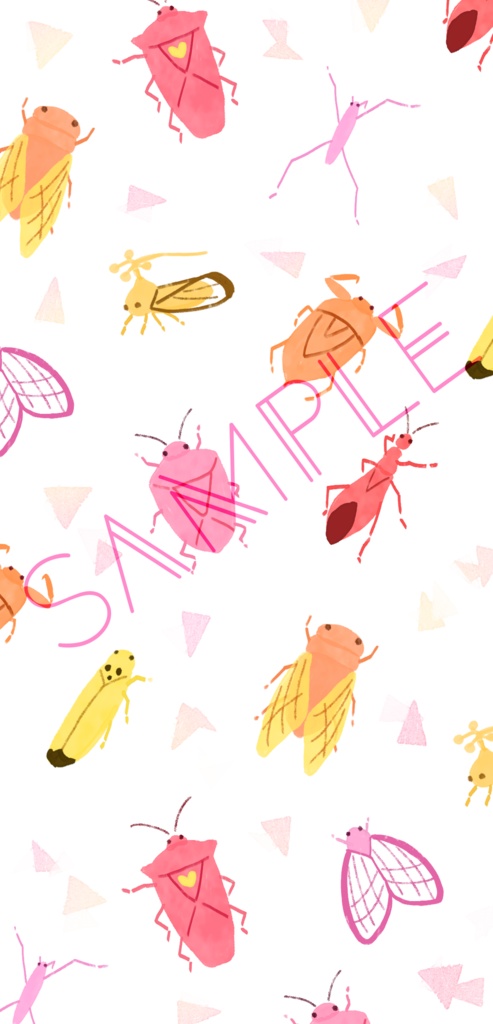 昆虫マーチ(両面) ポーチ