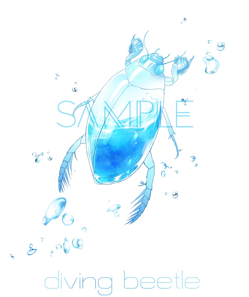 diving beetle Tシャツ