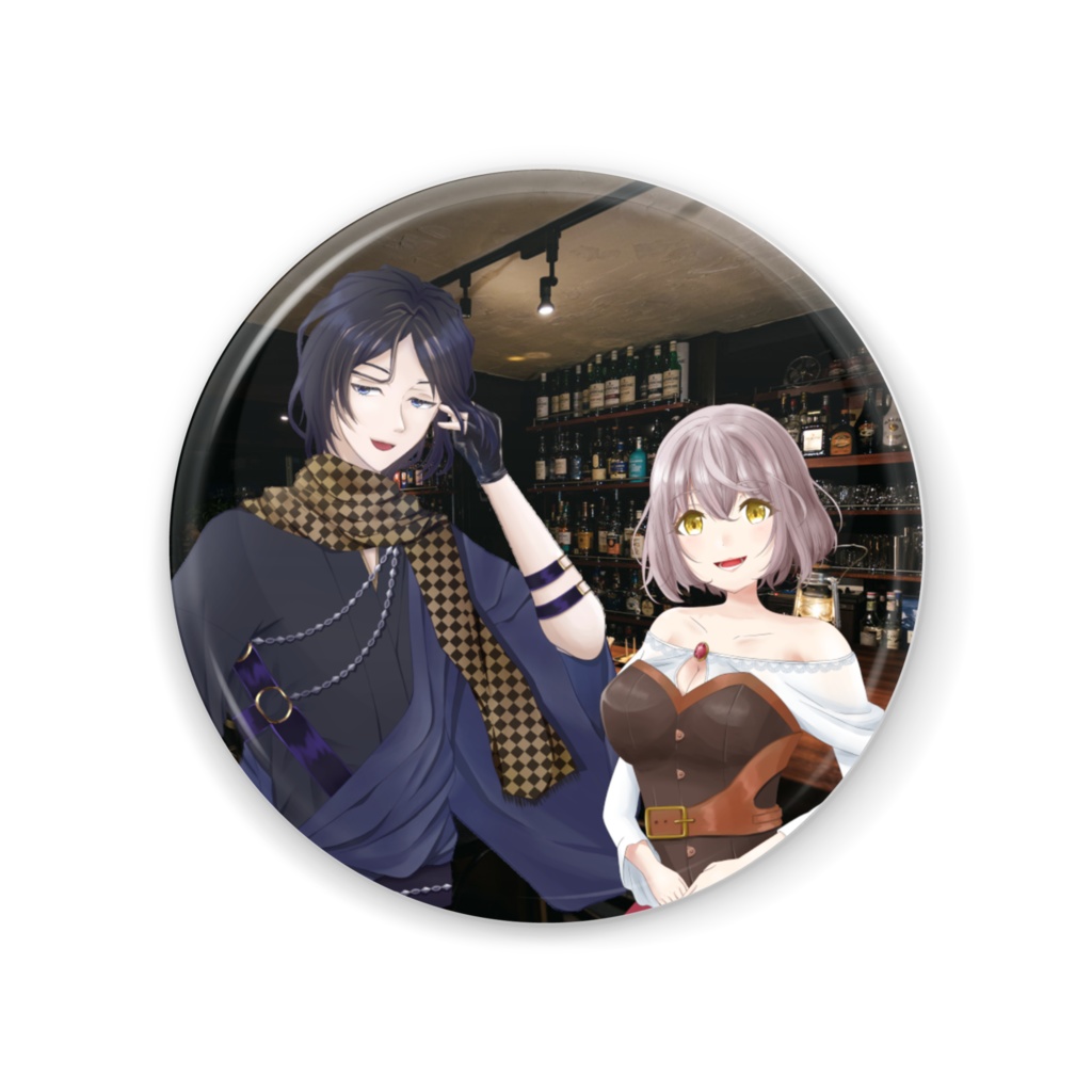たいが🐉🐯 & 愛染 舞奏💓 缶ミラー(ラジオBAR Ver.)