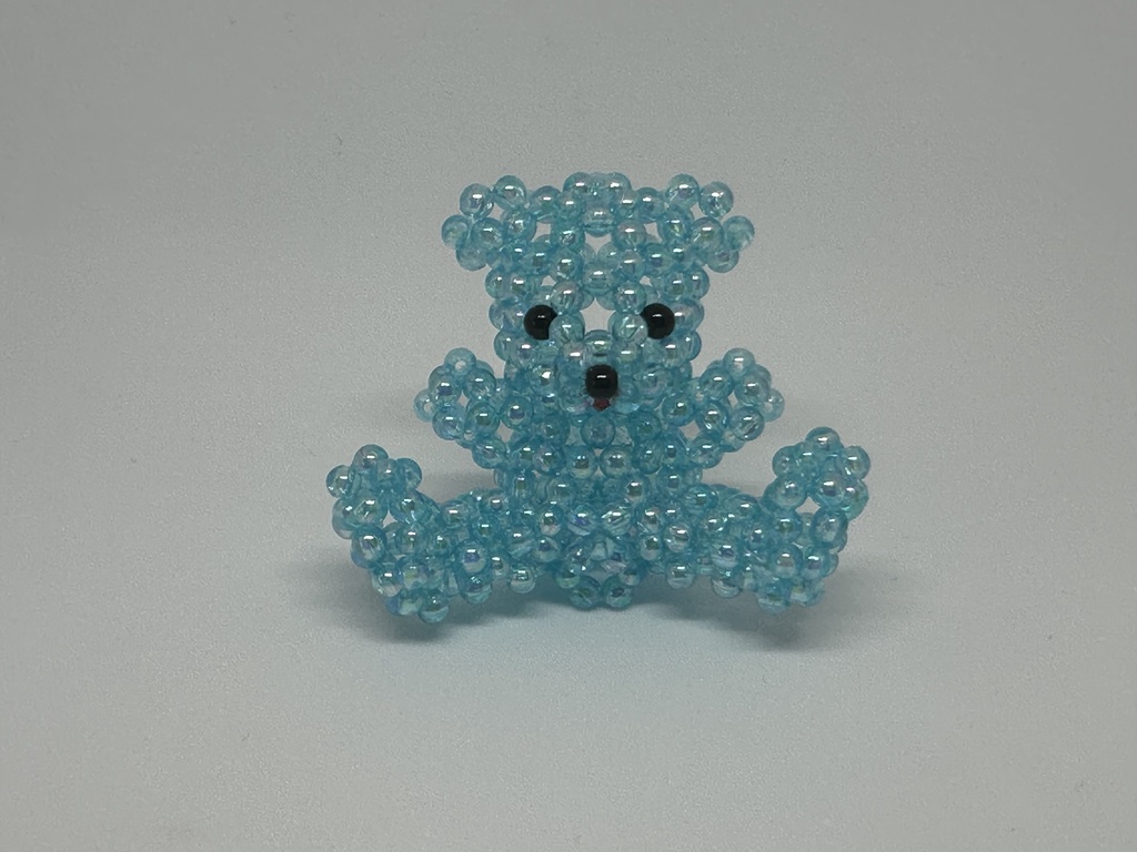 ビーズベア　水色　クラフター：愛染　舞奏