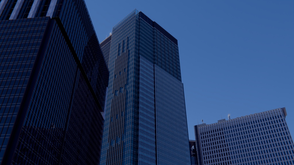 高層ビル4棟セット【blender用】