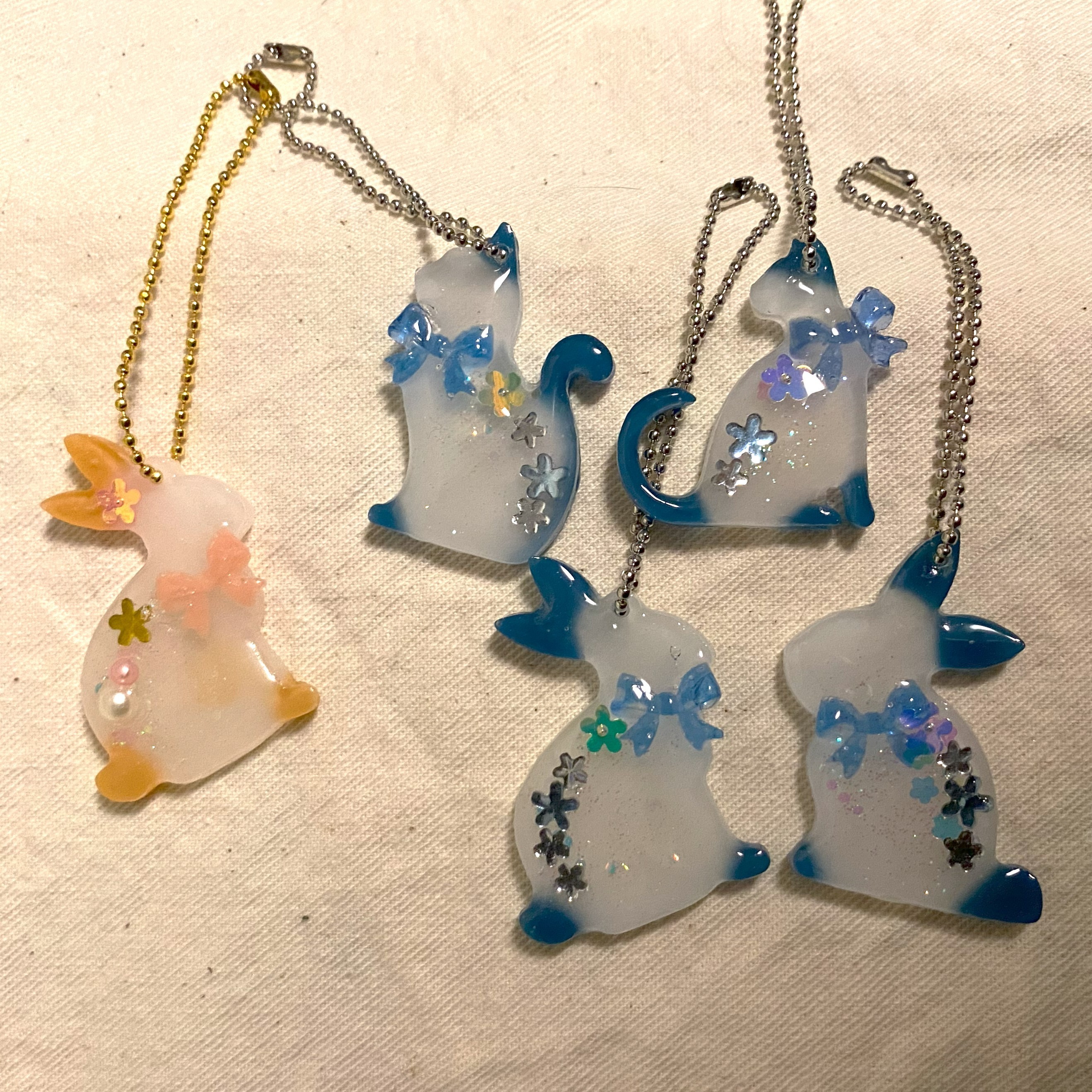 レジン　ボールチェーン　キーホルダー