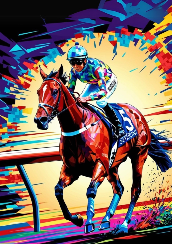 🎨 競走馬 × ボッチョーニ風・セヴェリーニ風・デュシャン風(未来派アート) 🏇✨