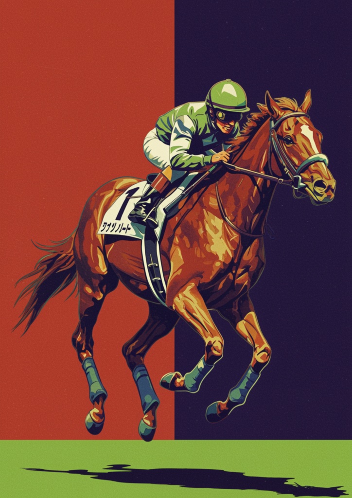 🏇 競走馬 × バスキア風・ウォーホル風・キース・へリング風 🎨(ストリートアートシリーズ)