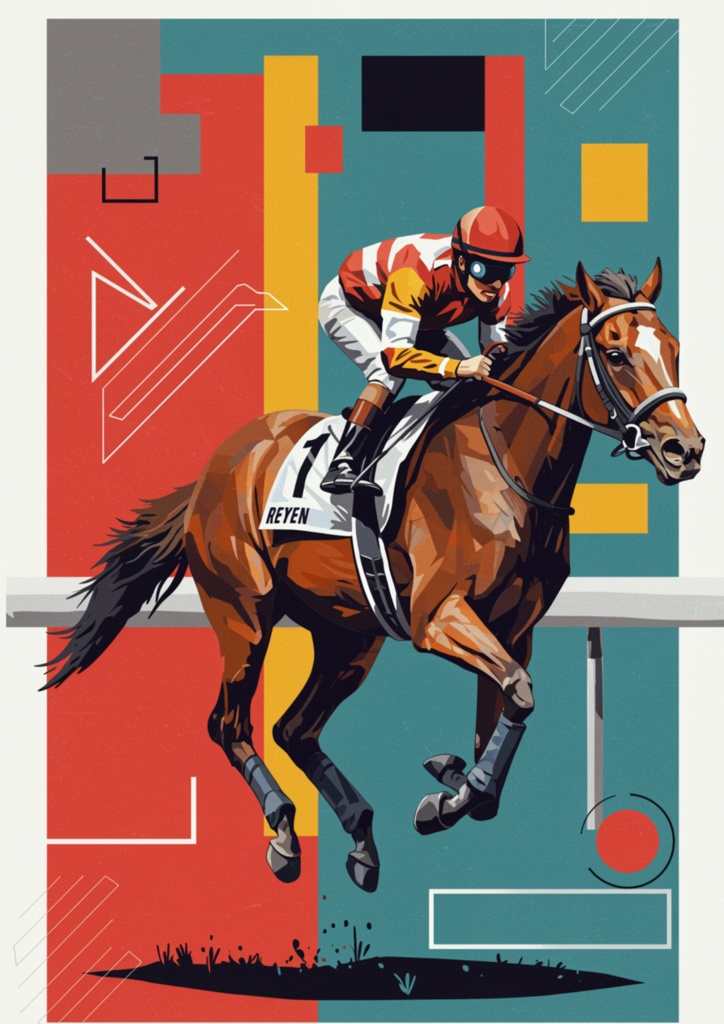 🏇 競走馬 × バスキア風・ウォーホル風・キース・へリング風 🎨(ストリートアートシリーズ)