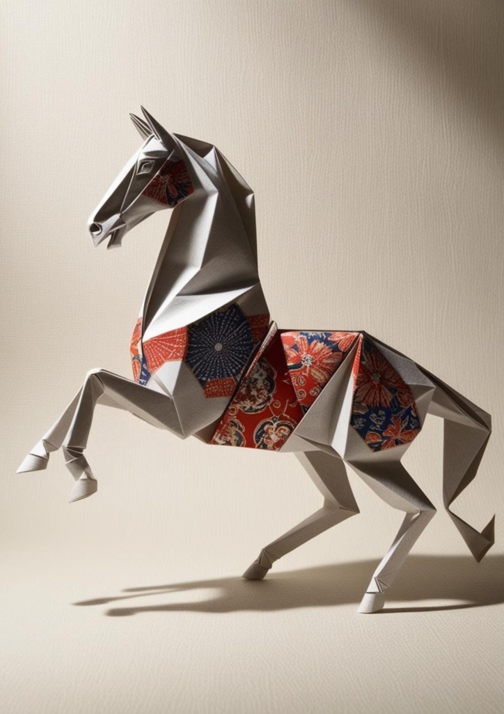 🎨 競走馬 × 折り紙アート 📜(和モダン折り紙シリーズ)