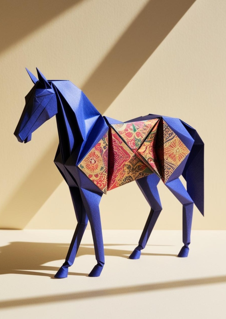 🎨 競走馬 × 折り紙アート 📜(和モダン折り紙シリーズ)