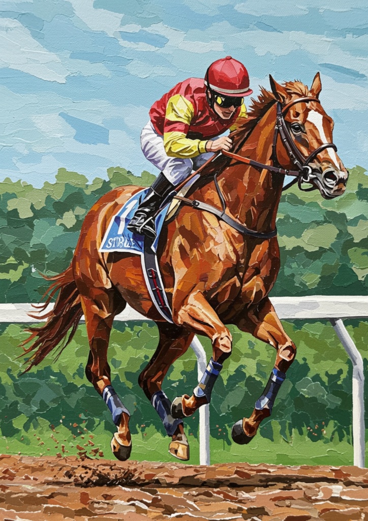 🏇 競走馬 × モザイクアート風デジタルアート(4枚セット) 🏇