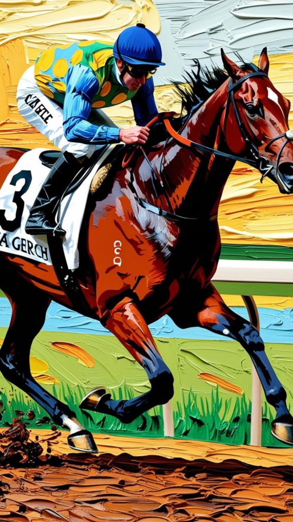 🏇 競走馬 × ゴッホ風 🎨 4枚セット【ポスト印象派アートシリーズ】