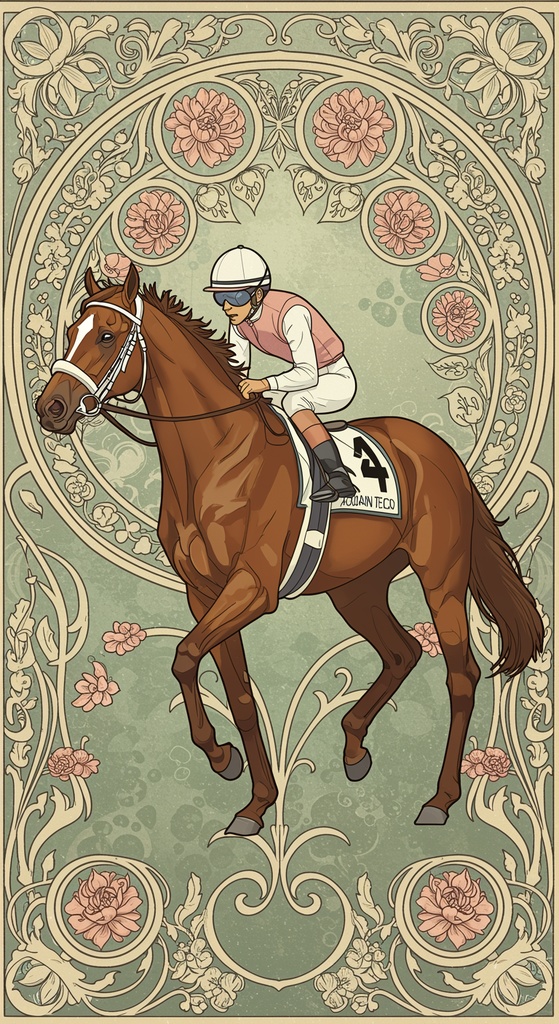 🏇競走馬 × アルフォンス・ミュシャ風 🌸(アール・ヌーヴォー美術シリーズ Vol.1)