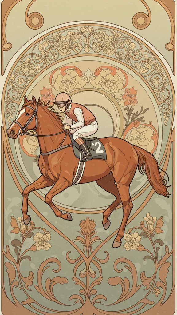 🏇競走馬 × アルフォンス・ミュシャ風 🌸(アール・ヌーヴォー美術シリーズ Vol.1)