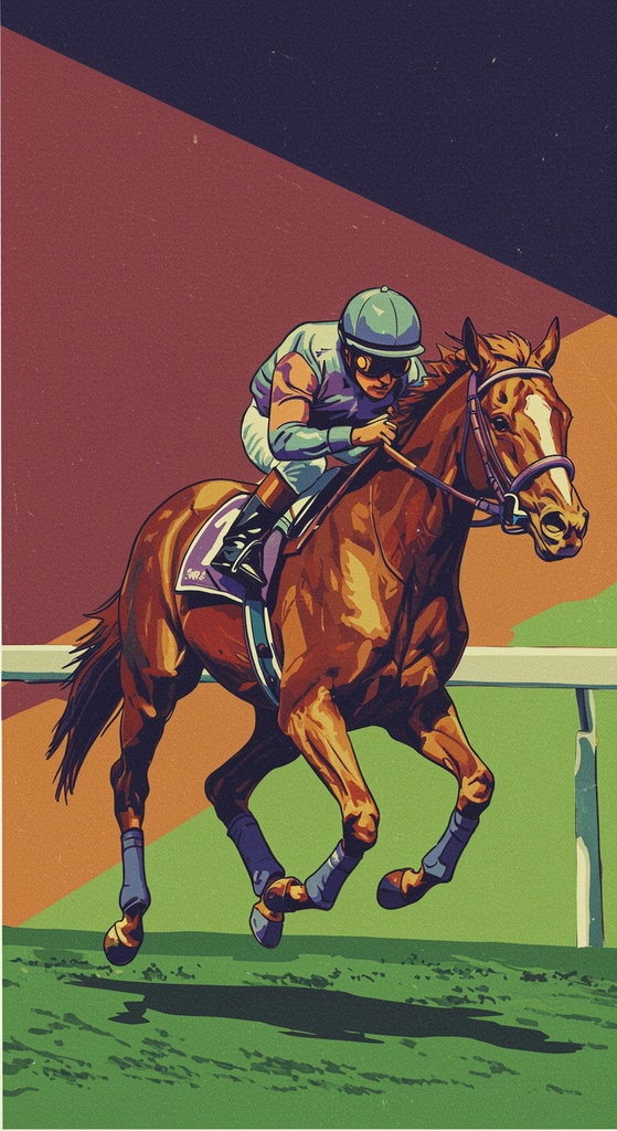 🎨 競走馬 × アンディ・ウォーホル風 🌈(ポップアートシリーズ)