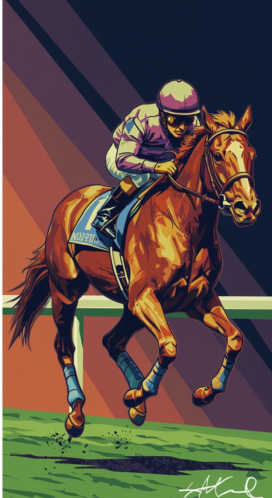 🎨 競走馬 × アンディ・ウォーホル風 🌈(ポップアートシリーズ)