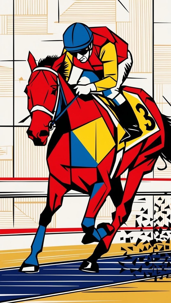 🎨 競走馬 × ピカソ風キュビズムアート 🐎(MODERN GALLOPシリーズ)