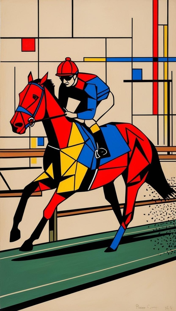 🎨 競走馬 × ピカソ風キュビズムアート 🐎（MODERN GALLOPシリーズ）