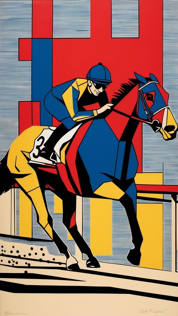 🎨 競走馬 × ピカソ風キュビズムアート 🐎(MODERN GALLOPシリーズ)