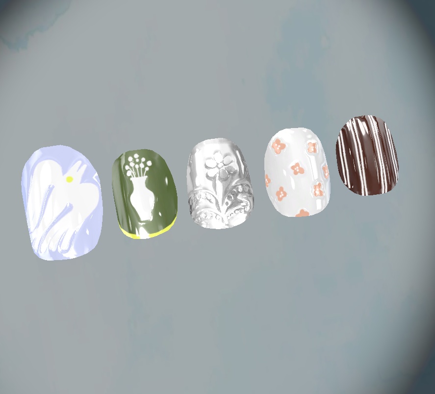 【Marycia用ネイル】-BLUE-