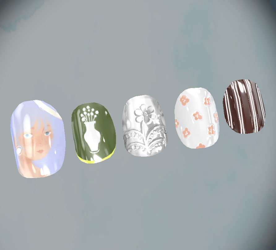 【Marycia用ネイル】-BLUE-