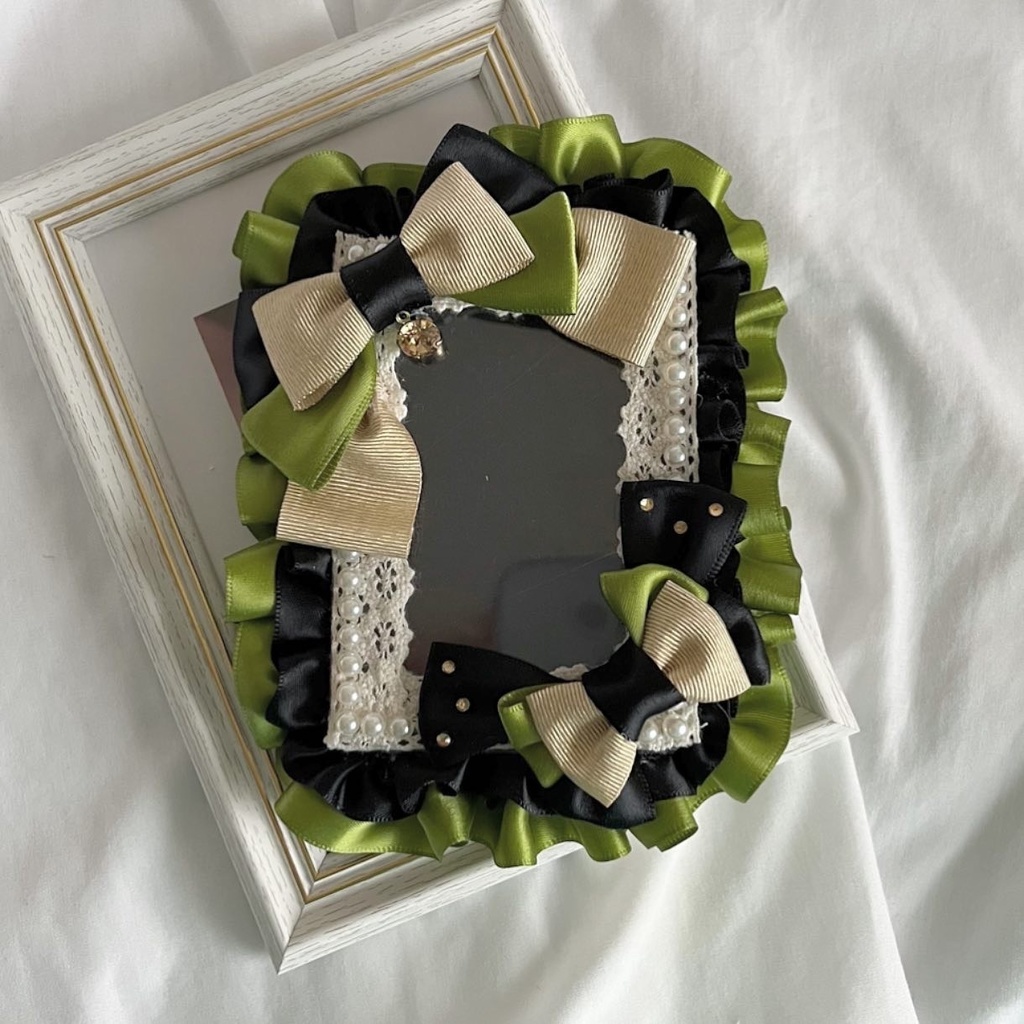 硬質ケース デコ * アップルグリーン×ブラック