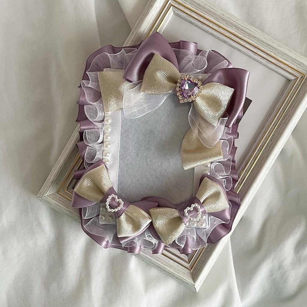 硬質ケース デコ * ラベンダー×ホワイト