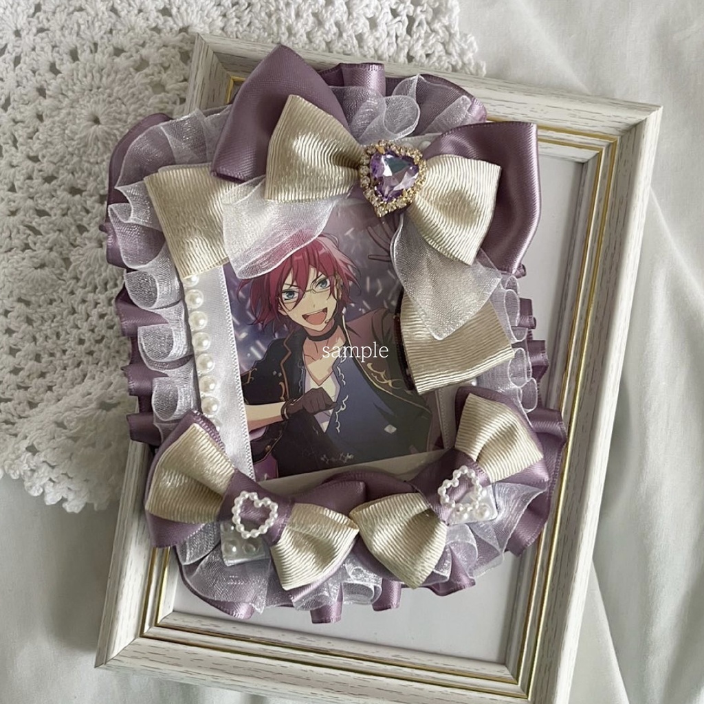 硬質ケース デコ * ラベンダー×ホワイト