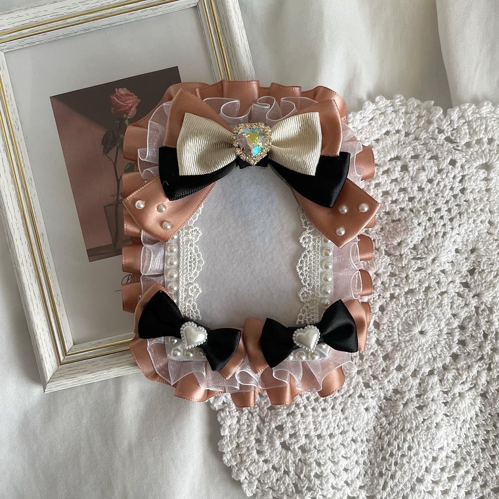 硬質ケース デコ * くすみピンク×ブラック