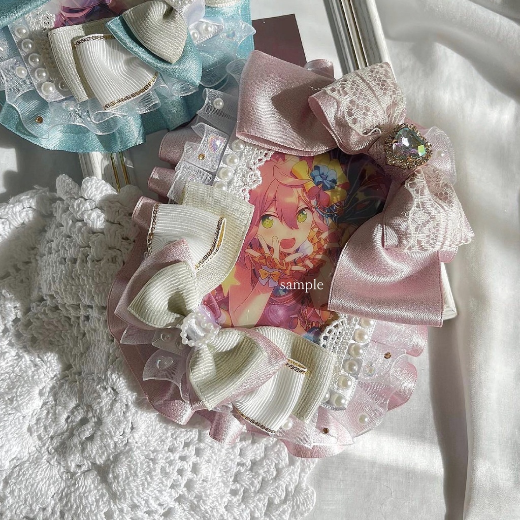 硬質ケース デコ * パールサテン×きらきらオーガンジー