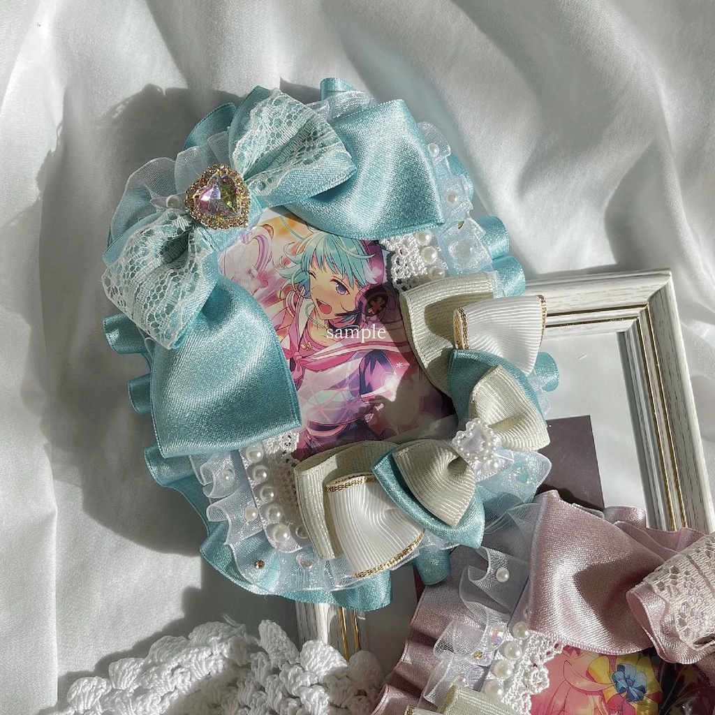 硬質ケース デコ * パールサテン×きらきらオーガンジー