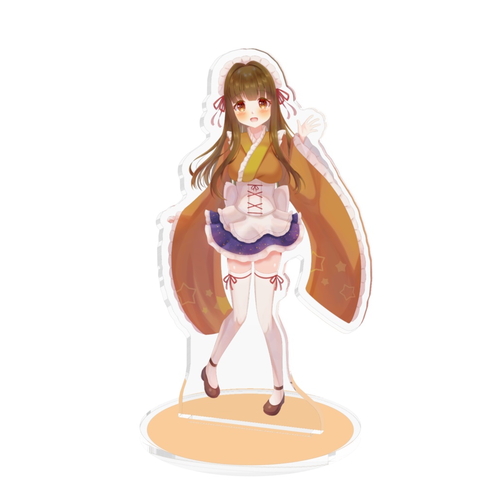 和風メイドすてらアクリルスタンド(未統合PSDファイル付き)